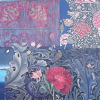 Magnolien vor japanischer Landschaft 