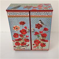 Puppenschrank "Vögel im Mohnbeet"  