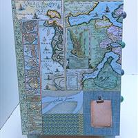 Schubladenkommode Landkartenmosaik