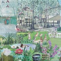 Kinderschrank "Tiere im Grünen"  