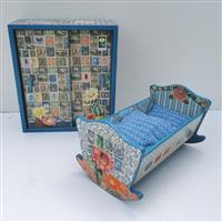 Puppenwiege "Briefmarken"