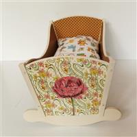 Puppenwiege "Munteres Treiben"  