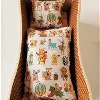 Puppenwiege "Munteres Treiben"  