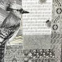 Vögel am kleinen Haus