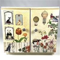 Großer Puppenschrank "Tierporträts"