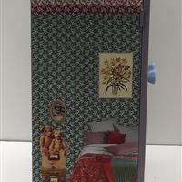 Puppenschrank "Hier wohnt die kleine Prinzessin"